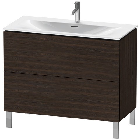 Duravit L-Cube Waschtischunterbau bodenstehend Nussbaum gebürstet Matt 1020x481x704 mm - LC659806969