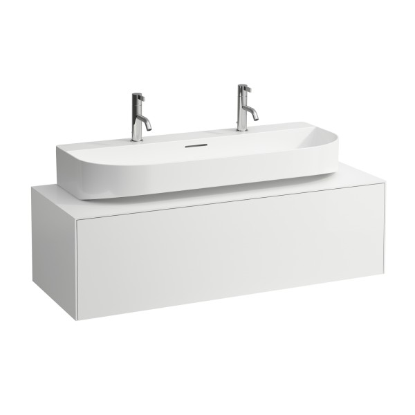 LAUFEN Waschtischunterschrank Sonar 457x1177x341 Aus mi, 1 Schubl H816347 weiss matt