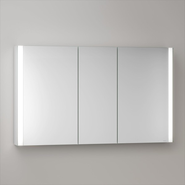 KEUCO Royal Atlas LED Spiegelschrank 120 x 71 x 12,7 cm mit 3 Türen, Aufputz