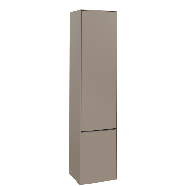 Villeroy & Boch Subway 3.0 Hochschrank, 2 Türen, 400 x 1710 x 346,5 mm, Taupe / Taupe