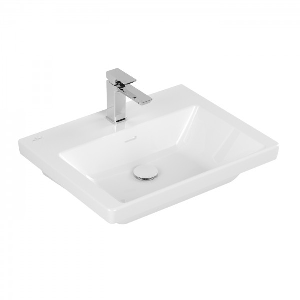 Villeroy & Boch Subway 3.0 Schrankwaschtisch, 600 x 470 x 165 mm, Weiß Alpin, ohne Überlauf, ungesch