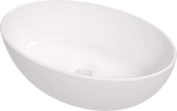 Neuesbad Serie 100 Keramik Aufsatzwaschtisch oval, 455x310mm, weiss glänzend