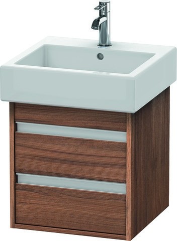 Duravit Ketho Waschtischunterbau wandhängend Nussbaum Matt 450x440x480 mm - KT663507979