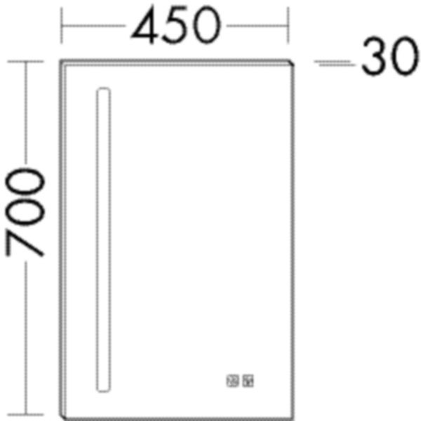 Burgbad Leuchtspiegel Fiumo 700x450x30 Fiumo, SIJV045PN491