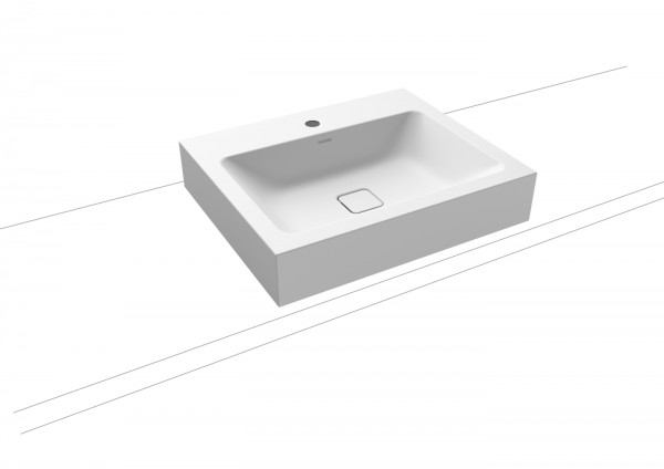 Kaldewei Aufsatzwaschtisch CONO Mod.3085, 600x500, alpin. matt,PEFF,AD,m. 1HL,oÜL
