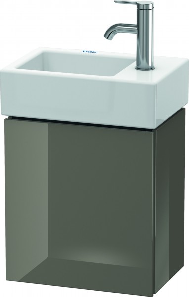 Duravit L-Cube Waschtischunterbau wandhängend Flanell Grau Hochglanz 364x241x400 mm - LC6293L8989