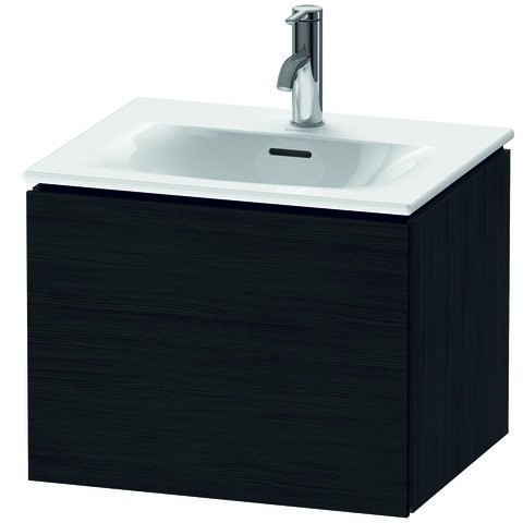 Duravit L-Cube Waschtischunterbau wandhängend Eiche Schwarz Matt 520x421x400 mm - LC613401616