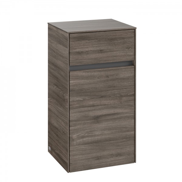 Villeroy & Boch Collaro Seitenschrank, 1 Tür, 1 Schublade, 404 x 748 x 349 mm, Stone Oak