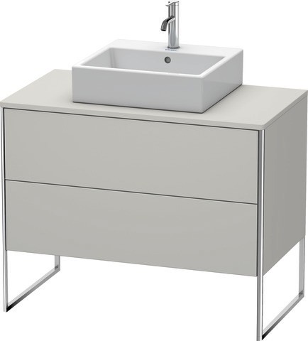 Duravit XSquare Konsolenwaschtischunterbau bodenstehend Betongrau Matt 1000x548x778 mm - XS492100707