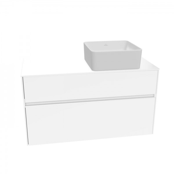 Villeroy & Boch Waschtischunterschrank Collaro C040 1000x548x500mm 2 Ausz. Waschtisch re Glossy Whit