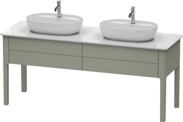 Duravit Luv Konsolenwaschtischunterbau bodenstehend Stein Grau Seidenmatt 1733x570x743 mm - LU9562B9