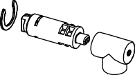 Tece -Ersatzteil Beschlag und Dämpfer links f. Sitz/Deckel CLASSIC (ab 03/23), 9820695