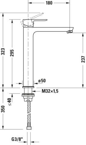 Duravit D-Code Waschtischarmatur XL