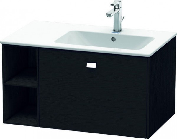 Duravit Brioso Waschtischunterbau wandhängend Eiche Schwarz Matt 820x479x442 mm - BR401401016