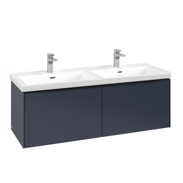 Villeroy & Boch Subway 3.0 Waschbeckenunterschrank, 2 Auszüge, 1272 x 432 x 462 mm, Marine Blue / Ma