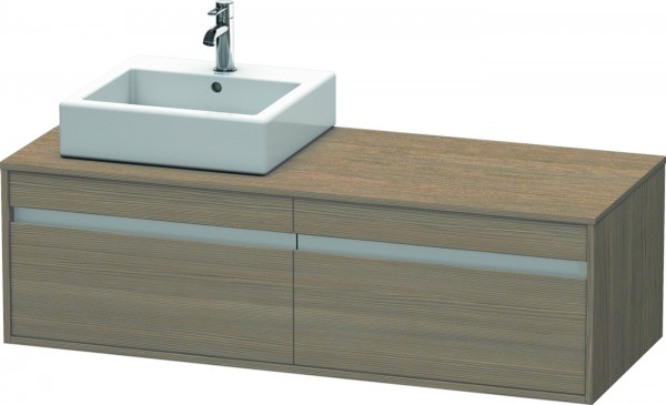 Duravit Ketho Konsolenwaschtischunterbau wandhängend Eiche Terra Matt 1400x550x426 mm - KT6697L3535