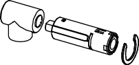 Tece -Ersatzteil Beschlag und Dämpfer rechts f. Sitz/Deckel CLASSIC (ab 03/23), 9820696