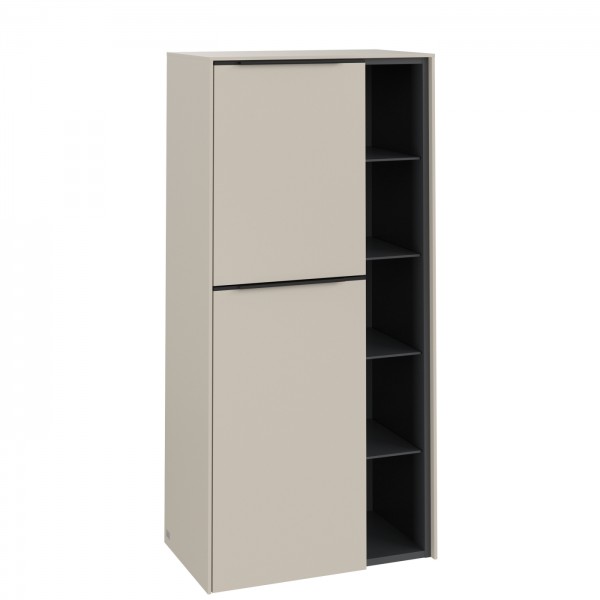 Villeroy & Boch Subway 3.0 Mittelschrank, 2 Türen, 574 x 1200 x 346,5 mm, Cashmere Grey / Cashmere G