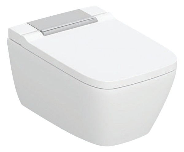 Geberit AquaClean Sela Square Wand-Dusch-WC Komplettanlage, mit WC-Sitz weiß-alpin/chrom 146250211