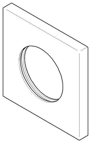 Dornbracht Rosette Ersatzteile 092778039 80 x 80 x 9 x D. 45,7 mm Platin