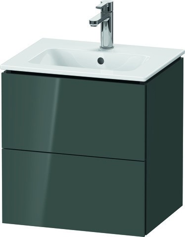 Duravit L-Cube Waschtischunterbau wandhängend Dolomiti Grau Hochglanz 520x421x550 mm - LC621803838