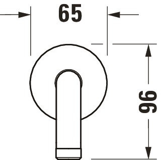 Duravit Brausearm Edelstahl Gebürstet 65x410x96 mm - UV0670028070