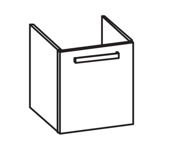 Artiqua 413 Waschtischunterschrank für Acanto 500636, Graphit Struktur quer, 413-WUT-K160-R-7098-401