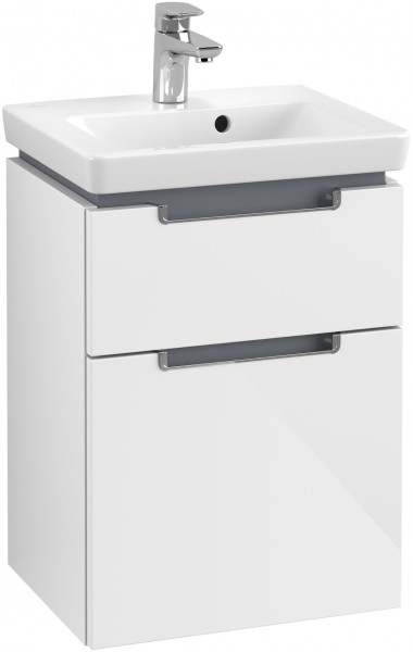 Villeroy & Boch Waschtischunterschrank Subway 2.0 A906 440x590x352mm Griff chromfarbig glänzend Glos