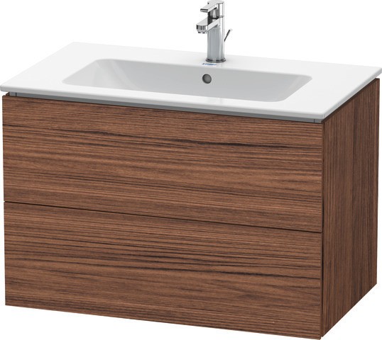 Duravit L-Cube Waschtischunterbau wandhängend Nussbaum dunkel Matt 820x481x550 mm - LC6241021210E00