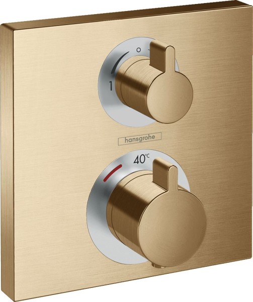 Hansgrohe Thermostat Unterputz Ecostat Square Fertigset 2 Verbraucher Brushed Bronze, 15714140