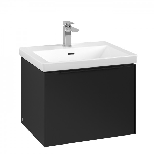 Villeroy & Boch Subway 3.0 Waschbeckenunterschrank, 1 Auszug, 572 x 432 x 462 mm, Volcano Black / Vo