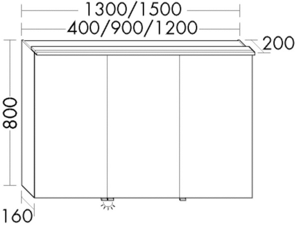 Burgbad Spiegelschrank Sinea 2.0 Thermo 800x1300x200 Eiche Dekor Rost, SPRO130RF3992