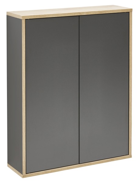 Fackelmann FINN Doppel-Hängeschrank ,60x75x20,5,Anth-AsEi,2T, Push, 84621