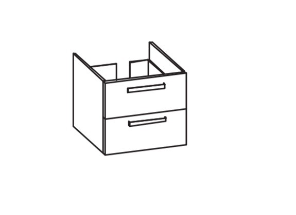 Artiqua 412 Waschtischunterschrank für Connect E8129, Sangallo Grau quer, 412-WU2L-I72-7154-432