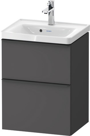 Duravit D-Neo Waschtischunterbau wandhängend Graphit Matt 484x372x625 mm - DE4350049490000