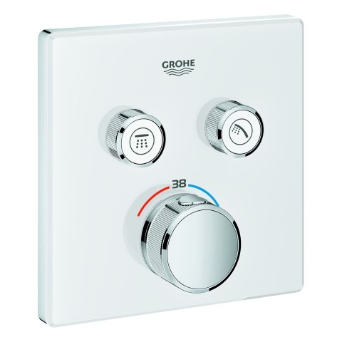 GROHE THM Grohtherm SmartControl 29156 eckig FMS 2 Absperrventile moon white, 29156LS0