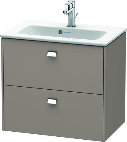 Duravit Brioso Waschtischunterbau wandhängend Basalt Matt 620x389x553 mm - BR411001043