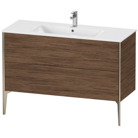 Duravit XViu Waschtischunterbau bodenstehend Nussbaum dunkel Matt 1210x480x594 mm - XV44840B121