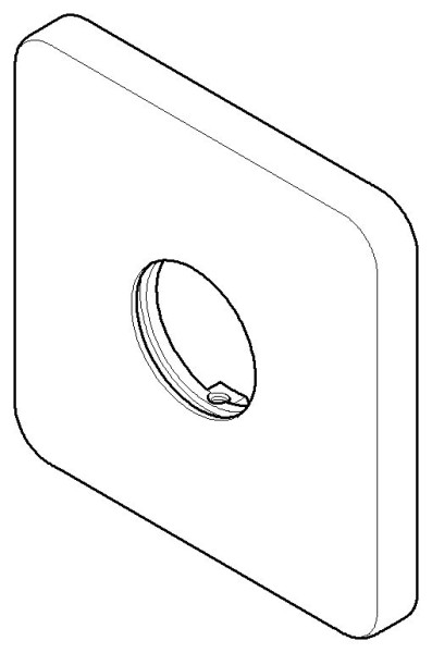 Dornbracht Rosette Ersatzteile 092771012 78 x 78 x 9 mm Chrom