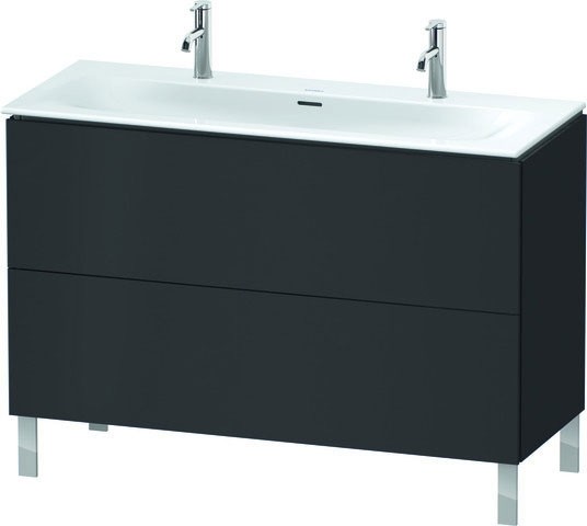 Duravit L-Cube Waschtischunterbau bodenstehend Graphit Supermatt 1220x481x704 mm - LC659908080