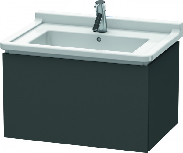 Duravit L-Cube Waschtischunterbau wandhängend Graphit Matt 670x469x408 mm - LC616404949