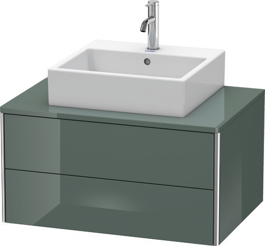 Duravit XSquare Konsolenwaschtischunterbau wandhängend Dolomiti Grau Hochglanz 800x548x400 mm - XS49