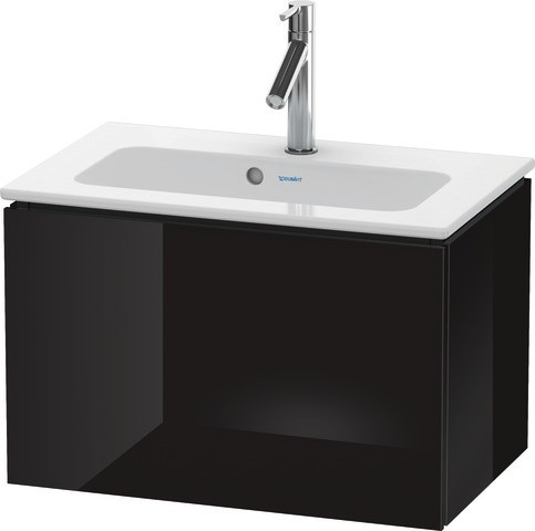 Duravit L-Cube Waschtischunterbau wandhängend Schwarz Hochglanz 620x391x400 mm - LC6156040400A00