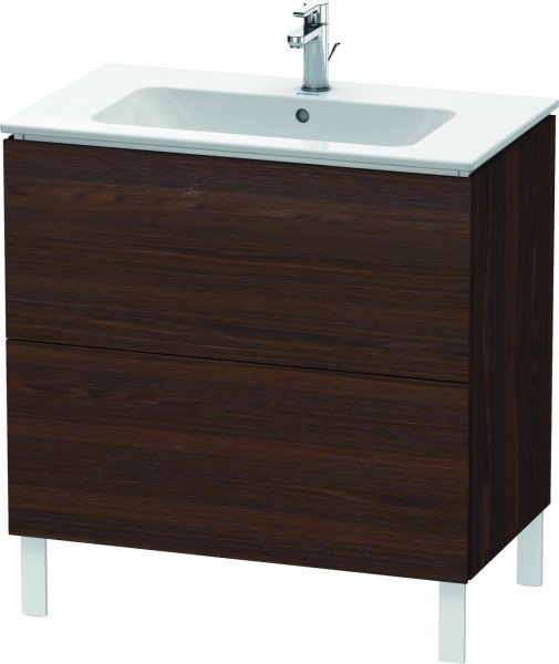 Duravit L-Cube Waschtischunterbau bodenstehend Nussbaum gebürstet Matt 820x481x704 mm - LC662606969