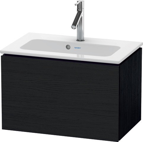 Duravit L-Cube Waschtischunterbau wandhängend Eiche Schwarz Matt 620x391x400 mm - LC6156016160A00