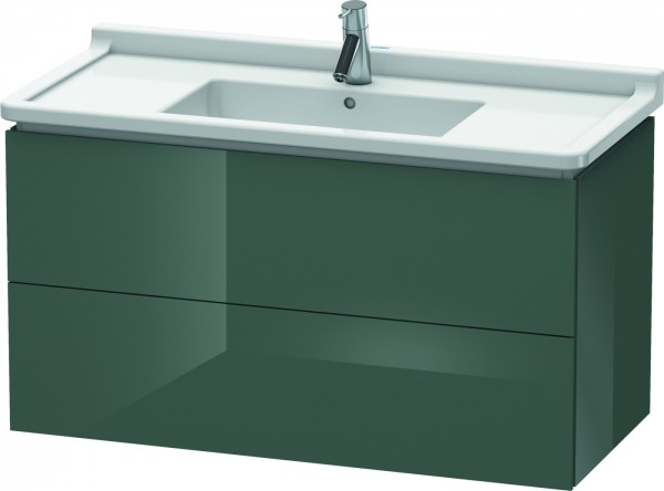 Duravit L-Cube Waschtischunterbau wandhängend Dolomiti Grau Hochglanz 1020x469x558 mm - LC626603838