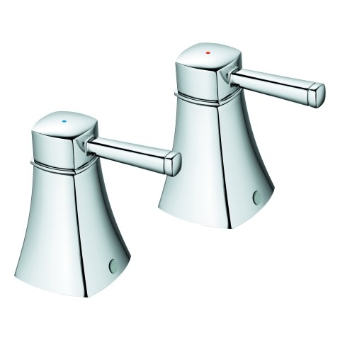 Grohe Griffpaar Grandera 48325 Markierung blau/rot chrom, 48325000