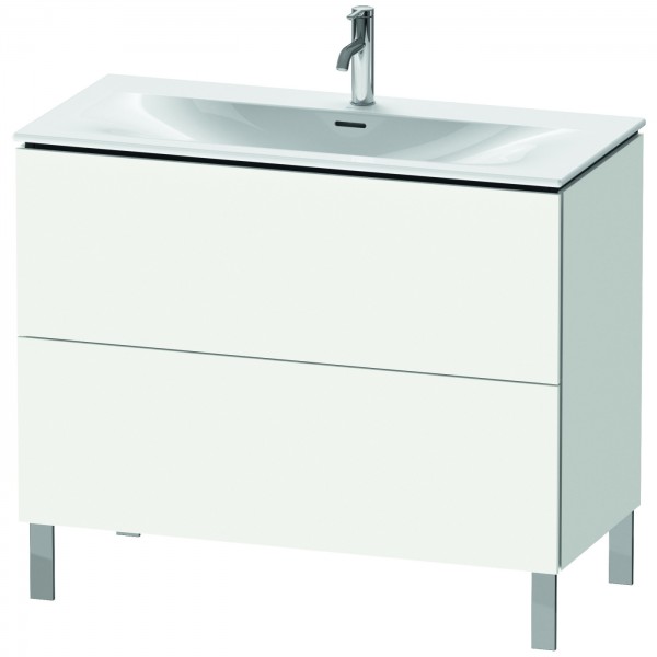 Duravit L-Cube Waschtischunterbau bodenstehend Weiß Matt 1020x481x704 mm - LC659801818