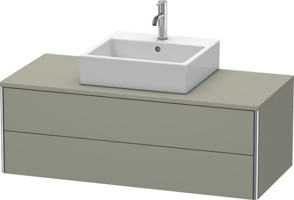 Duravit XSquare Konsolenwaschtischunterbau wandhängend Stein Grau Seidenmatt 1200x548x400 mm - XS491