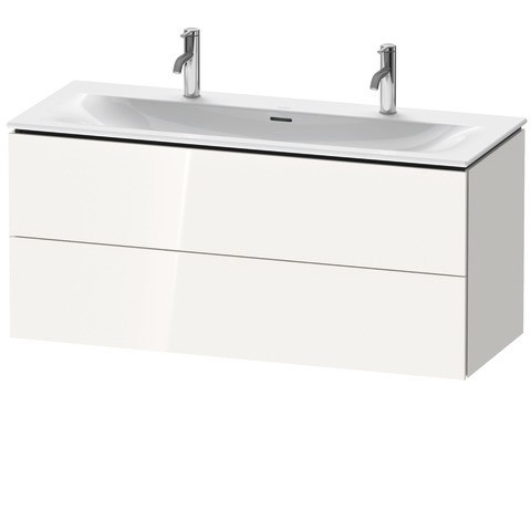 Duravit L-Cube Waschtischunterbau wandhängend Weiß Hochglanz 1220x481x550 mm - LC6309022220E00